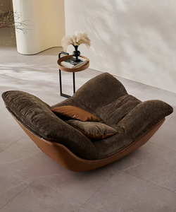 Fauteuil inclinable manuel rembourré en mousse, chaise longue douce, mobilier de salon, design moderne mi-siècle, pour salle à manger et appartement - Product Image 4