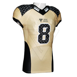 Maillots de football américain 100 % polyester de haute qualité, personnalisables avec logo de club et nom d'équipe, respirants, option grandes tailles, sur mesure - Product Image 1