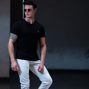Coton de première qualité, Logo personnalisé pour hommes, impression personnalisée 95% coton avec 5% lyra t-shirt imprimé uni t-shirt oversize - Product Image 5
