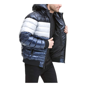 Veste d'hiver matelassée en duvet de haute qualité pour homme, nouvelle mode tendance avec col montant, logo frontal, fabriquée au Pakistan - Product Image 5