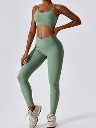 Taille haute femmes vêtements actifs ensemble séchage rapide bout à bout Leggings Spandex Gym soutiens-gorge grande taille sans couture Yoga vêtements pour le sport - Product Image 5