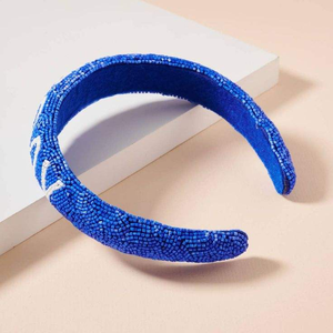 Bandeau tendance fait main en perles de rocaille, broderie de qualité supérieure, bandeau brodé de perles - Product Image 2