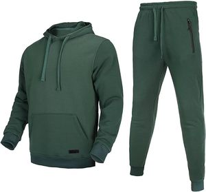 Survêtement à capuche pour homme 2 pièces ensemble athlétique décontracté sweat à capuche et joggers ensemble survêtements - Product Image 4