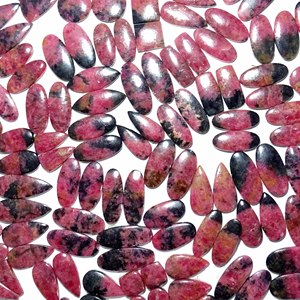 Paire de Rhodonite Naturelle Dernier Design Pierre Naturelle Vente en Gros Cabochon Paire de Pierres Précieuses en Vrac pour la Fabrication de Bijoux - Product Image 6