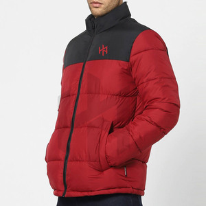 แจ็กเก็ตขนเป็ดผู้ชายสำหรับฤดูหนาวมีโลโก้ด้านหน้าคอตั้งเป็นมิตรกับสิ่งแวดล้อมแห้งเร็ว - Product Image 4