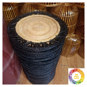 Natural Handwoven Rattan <b>Placemat</b> Rustic Charger Plates Dining Table Decoration Unique Handmade Wall Hanging Decoration - Product Image 5