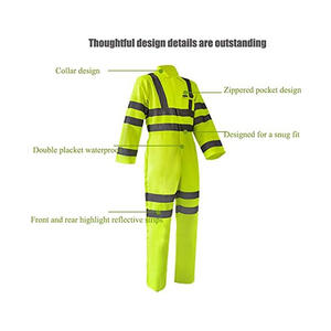 Uniforme de trabajo de alta visibilidad OEM de alta calidad, precio al por mayor de Color sólido, uniforme de trabajo de seguridad reflectante a prueba de polvo - Product Image 5