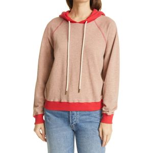 Sweat à capuche à manches longues imprimé délavé pour femme, pull décontracté ample en polaire, haut tendance à col à capuche pour l'hiver - Product Image 1