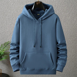 Sweat-shirt à capuche en molleton de coton French Terry, logo graphique brodé personnalisé, fabricants de sweats à capuche lestés pour hommes, imperméable - Product Image 2