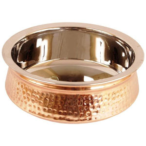 Utensilios y Accesorios de Cocina de Gran Capacidad, Forma Redonda, Acabado en Cobre y Plata, Textura Martillada, Metal de la Mejor Calidad - Product Image 2