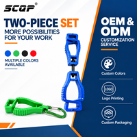 Clip de ceinture de sécurité pour gants de travail SCQP, lot de 2, logo OEM personnalisé, couleur au choix, pour travaux industriels