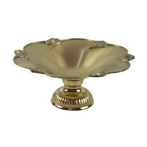 ชามใส่ผลไม้แห้งชามทองทันสมัยชามทองเหลืองเต็มพร้อมเสิร์ฟและตกแต่งจานเสิร์ฟอาหารรูปทรงดอกไม้ - Product Image 3