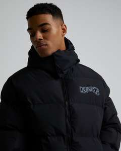 Nouvelles vestes matelassées en duvet pour hommes, couleur unie noire, logo personnalisé, col montant avec capuche, fermeture éclair intégrale, prix de gros - Product Image 5