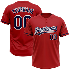 Custom <b>Navy</b> Baseball Jersey Button Down Team Uniform Personalized Name Number Sublimation Baseball Sports Shirt - Product Image 5