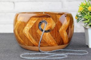 Wooden and Resin Yarn <b>Bowl</b> for <b>Knitting</b> Holder for Yarn Storage Wooden Best Gift for Gift - Product Image 5