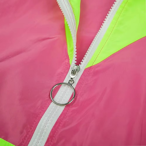 plus size Windbreaker Set 220 GSM Nylon Fabric Brown White Panel Design Custom Logo Embroidery or Print Windbreaker Set - Product Image 6