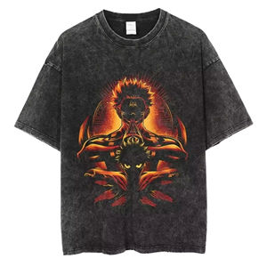 Camisetas lisas de transferencia de calor personalizadas para imprimir con logotipo, ropa de calle de algodón para hombre, camisetas de gran tamaño para gimnasio con sublimación de lavado ácido - Product Image 6