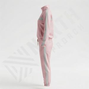 Custom Made High Quality Customized Color Streetwear <b>Reflective</b> Jogger Track Pants Women Striped <b>Reflective</b> Tracksuit Sets - Product Image 3