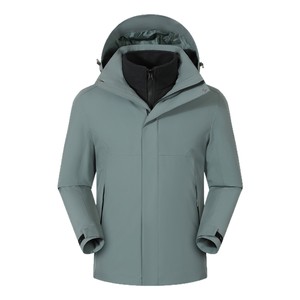 New Title Custom Logo Waterproof Windproof Outdoor <b>3</b>-<b>in</b>-<b>1</b> Down <b>Jacket</b> Two-Piece Set for Men and <b>Women</b> Work Uniform - Product Image 4
