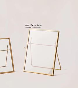 New <b>Vintage</b> Exclusive Quality Metal Wall Hanging Photo <b>Frame</b> Rectangle Shape Metal & Glass Photo <b>Frame</b> in Gold Colour Home Decor - Product Image 1