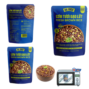 Bol de riz brun frais et sain de la cuisine vietnamienne, export direct d'usine, étiquette OEM, prêt à manger, repas de riz brun vietnamien - Product Image 1