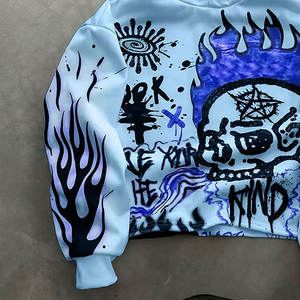 Gran oferta, sudaderas con capucha lisas en blanco de peso pesado de algodón estampado de calidad superior para mujeres, sudaderas con capucha cómodas de estilo profesional para hombres - Product Image 6