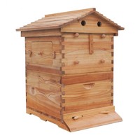Ensemble complet de ruche à abeilles 7 pièces, ruche en bois à flux automatique, apiculture, ruche à abeilles avec flux de miel enduit de cire