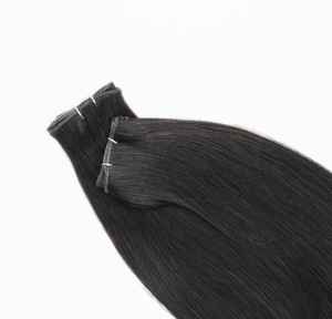 Haute qualité 100g 100% indien Remy extensions de cheveux humains Double trame de Machine en brun naturel et noir de haute qualité - Product Image 2
