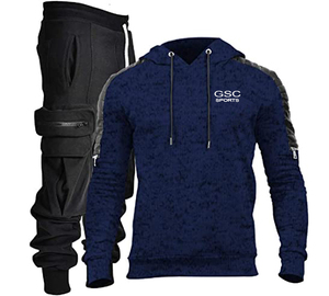 Conjunto de chándal de entrenamiento deportivo de Sudadera con capucha y pantalón de Jogger hecho a medida trajes de jogging de alta calidad para hombres al por mayor - Product Image 1
