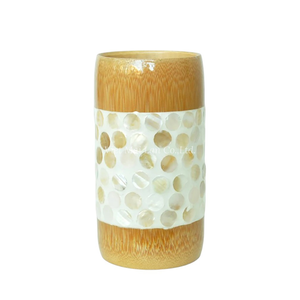 Tasse en bambou naturel avec nacre, design moderne du Vietnam, pour un usage quotidien et une décoration élégante de la maison - Product Image 4
