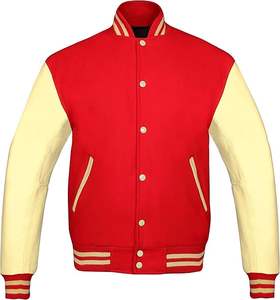 Veste de baseball en cuir véritable respirante et personnalisée pour hommes de grande taille vestes en laine Chicago CollegeBaseballjacket pour hommes - Product Image 4