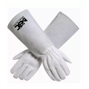 Nuevo listado Guantes de seguridad de cuero de vaca Split Guantes de soldadura protectores antideslizantes a prueba de fuego Color personalizado de alta calidad - Product Image 2