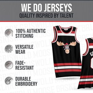 Griswold Moose Clark # Maillot de basket-ball 00, lettres et chiffres cousus, vêtements de supporter, polyester respirant - Product Image 4