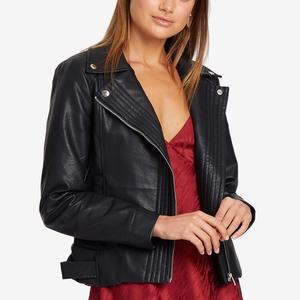 Original Sheep Skin Women Quilted Leather <b>Jacket</b>-Minimalist Bold Finish Waterproof <b>Winter</b> Fashion Hallowen Character Design 2026 - Product Image 2