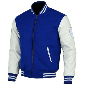 Veste universitaire Letterman de baseball personnalisée de haute qualité du fabricant OEM pour hommes manches en cuir brodé de chenille pour l'hiver - Product Image 1