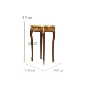 Table basse rectangulaire de luxe avec plateau en marbre blanc et cadre ajouré sculpté à la main en or pour salons classiques - Product Image 6