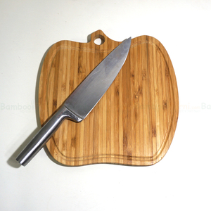 Tabla de Cortar de Bambú Ecológica D27 en Forma de Manzana para Cocina, Tabla de Cortar Rectangular con Logotipo Grabado con Láser para Frutas - Product Image 4