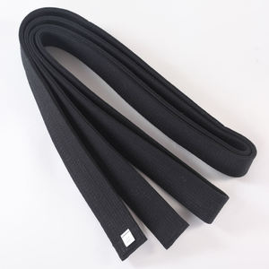 เข็มขัดเทควันโดผ้าฝ้าย100% สำหรับศิลปะการต่อสู้เข็มขัดคาราเต้สีดำเข็มขัดเทควันโด - Product Image 1