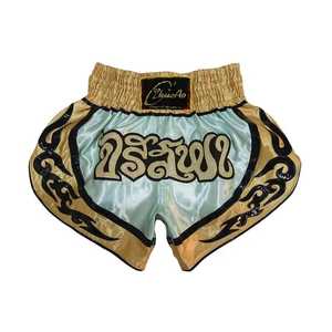 กางเกงขาสั้นผู้ชายแบบไทยสำหรับต่อยมวยอุปกรณ์ศิลปะการต่อสู้ MMA แบบออกแบบโลโก้ได้ตามต้องการ - Product Image 1