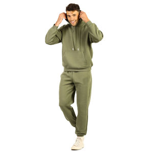 Conjunto de Sudadera con Capucha y Pantalones Casuales de Invierno para Hombre, Fabricación en Fábrica al por Mayor, MOQ Bajo, Logotipo Personalizado, Chándal de Poliéster/Algodón - Product Image 1