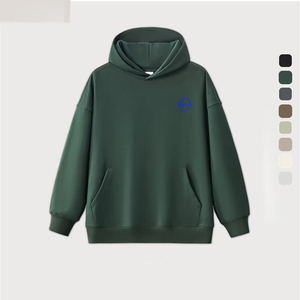 Offre Spéciale personnalisé pour hommes couleur unie à manches longues sweats à capuche mode décontractée de haute qualité pulls à capuche amples - Product Image 6
