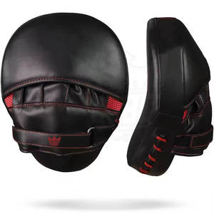 Exercise Training Adjustable High Quality Durable Leather Focus Mitts MMA <b>Gloves</b> <b>Moisture</b> Wicking Hook Loop Closure Customizable - Product Image 6
