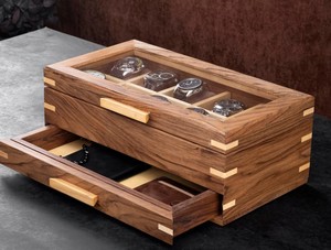 Caja de Reloj Personalizada Hecha a Mano para Hombre, Caja de Joyería Masculina Personalizada - Product Image 4