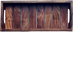 Bandeja de madera sólida para servir café y té, mesa de comedor, para el hogar, oficina y boda, elegante, nueva - Product Image 5