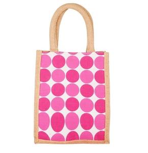 Sacs fourre-tout en jute biologique réutilisables directs d'usine sac en jute imprimé cottage à prix économique pour le shopping - Product Image 1