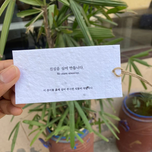 Etiqueta de tarjeta de papel plantable 2x4 ecológica hecha a mano nuevas etiquetas de papel Kraft personalizadas para regalos eventos marca Material de papel Kraft - Product Image 1