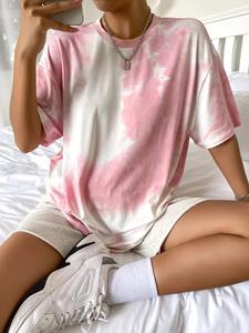 T-shirt pour femmes 100% polyester respirant, léger, manches courtes, col rond, logo personnalisé, tee-shirt élégant décontracté pour filles, idéal pour l'été - Product Image 2