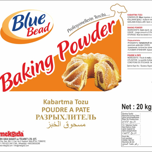 ผงฟูลูกปัดสีฟ้า20กก. ในขนมอบถุงคราฟท์เพื่อเพิ่มปริมาณและแบ่งเบาพื้นผิวของขนมอบ - Product Image 2