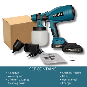 ADM Spruzzatore di vernice cordless 21V con 2 batterie al litio, SKU: 537 - Product Image 3