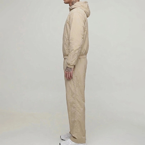 OEM Premium Quality Streetwear <b>Crop</b> <b>Top</b> Fit Windbreaker Set Custom Printed Logo Solid Color Windproof Sweat suit <b>For</b> <b>Men</b> - Product Image 2